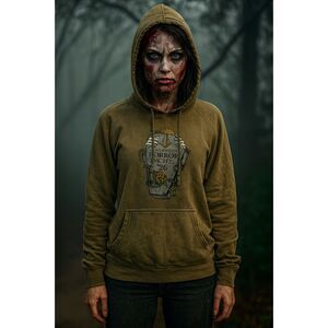 Halloween Horror Night Green Pullover Hoodie Top   Women's Size XS
